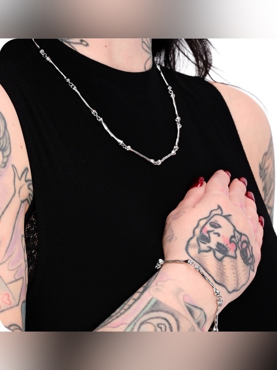 Foxblood Jewelry - Foxblood Bone Necklace & Bracelet Jewelry Set